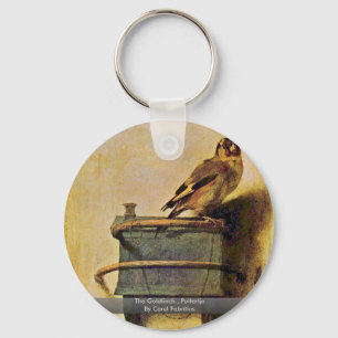 The Goldfinch., Puttertje  By Carel Fabritius Keychain