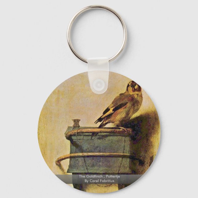 The Goldfinch., Puttertje  By Carel Fabritius Keychain (Front)