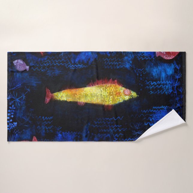 The Goldfish, Paul Klee Bath Towel (Bath Towel)