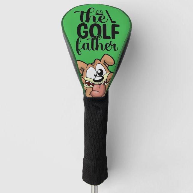 The Golf Father: Bold & Playful Design Head Cover (Front)