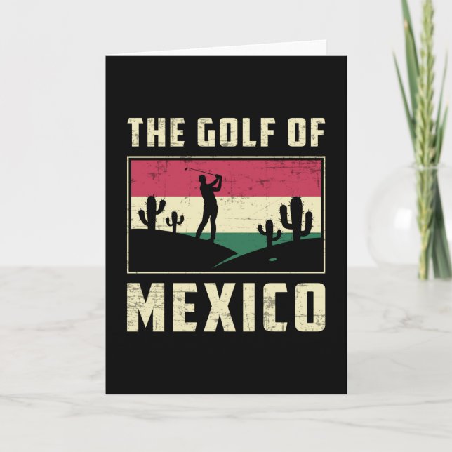 The Golf Of Mexcico Golf Golfer Golfing Funny Card (Front)