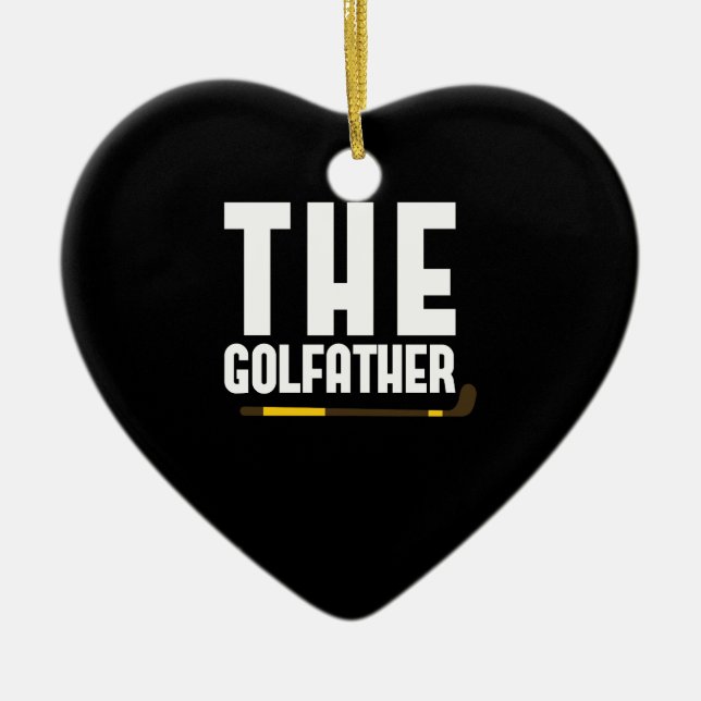 The Golfather Funny Golf Lover Dad Gift Golfer Ceramic Ornament (Front)