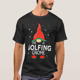 The Golfing Gnome Family Christmas Pajama Golfing  T-Shirt