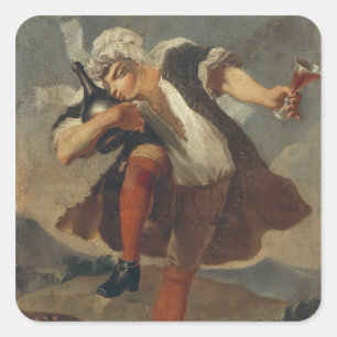 The Good Bottle, wine merchant's sign Square Sticker