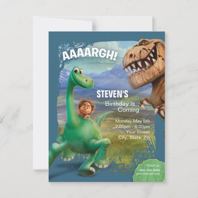 The Good Dinosaur Birthday Invitation (Front)