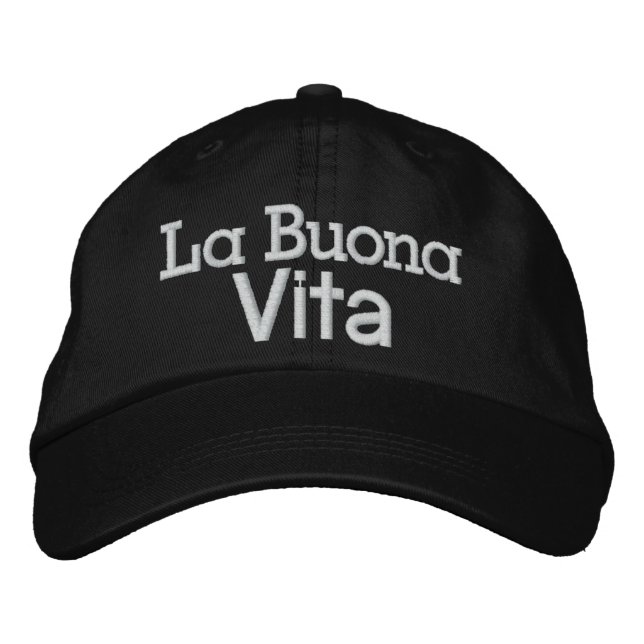 The Good Life .... : ) by SRF Embroidered Hat (Front)