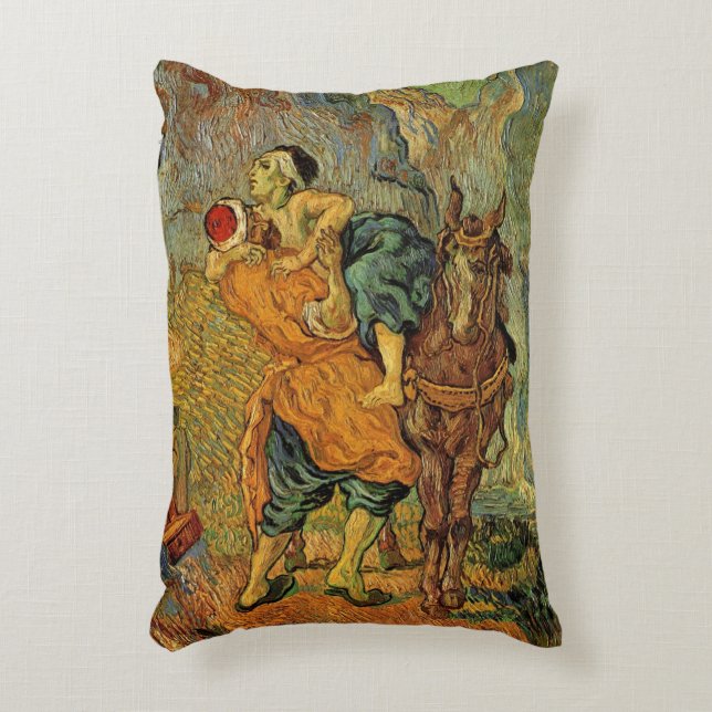 The Good Samaritan by Vincent van Gogh Accent Pillow (Front(Vertical))