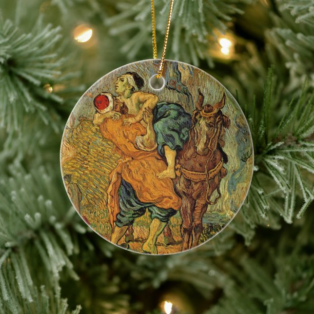 The Good Samaritan by Vincent van Gogh Ceramic Ornament (Tree)