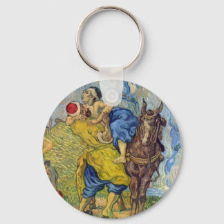 The Good Samaritan by Vincent Willem van Gogh Keychain