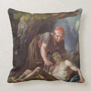 The Good Samaritan, c.1751-52 (oil on canvas) Throw Pillow