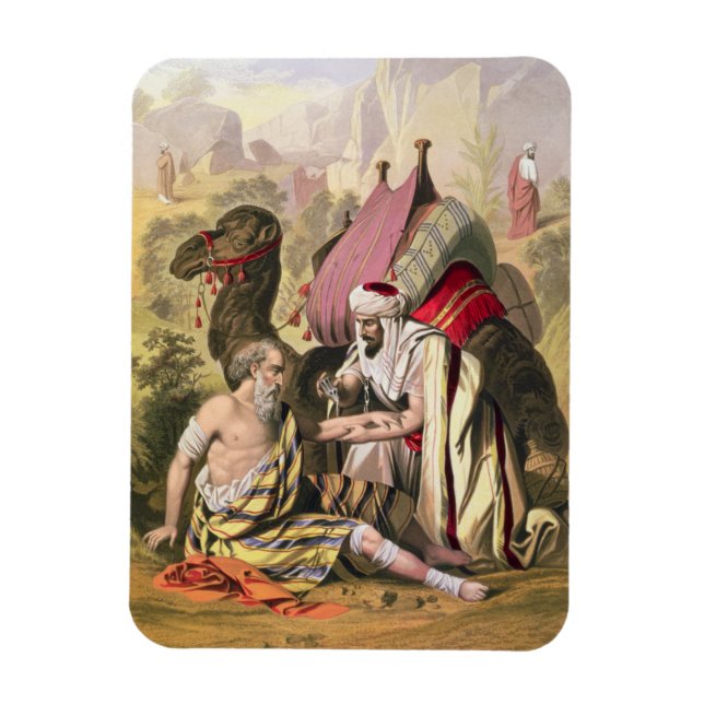 The Good Samaritan, from a bible printed by Edward Magnet (Vertical)
