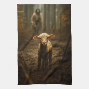 The Good Shepherd and the Lost Lamb – Jesus & Lamb Kitchen Towel