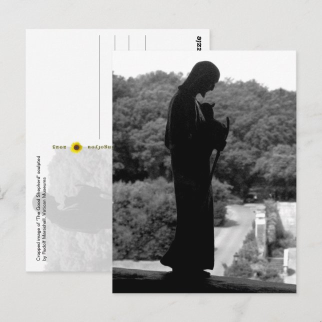 The Good Shepherd (B&W) - postcard (Front/Back)