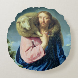 The Good Shepherd, c.1650-60 Round Pillow