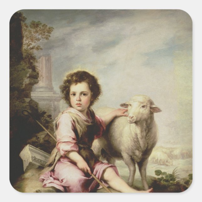 The Good Shepherd, c.1650 Square Sticker (Front)