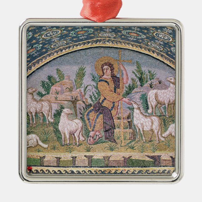 The Good Shepherd Metal Ornament (Front)