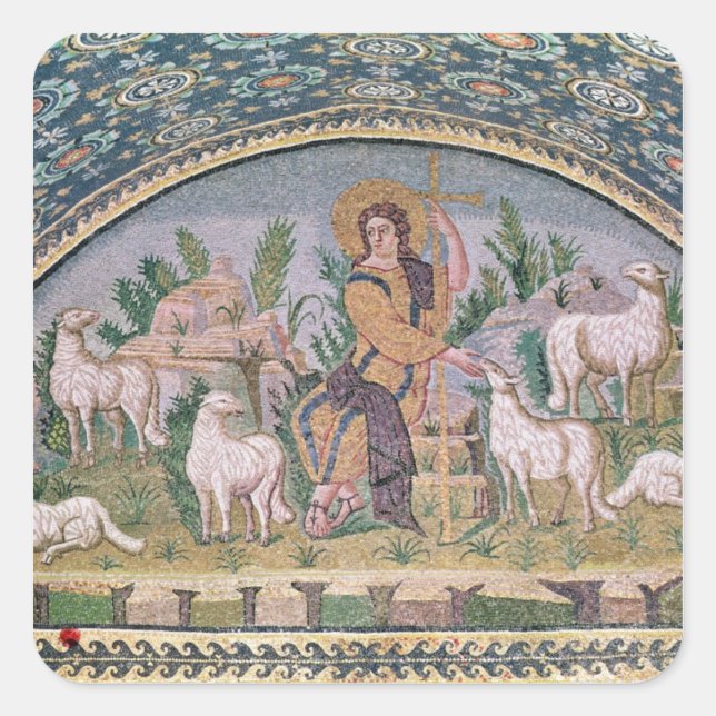 The Good Shepherd Square Sticker (Front)