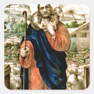 The Good Shepherd Square Sticker