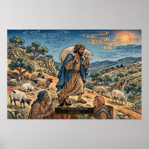 The Good Shepherd — Ukiyo-e Poster