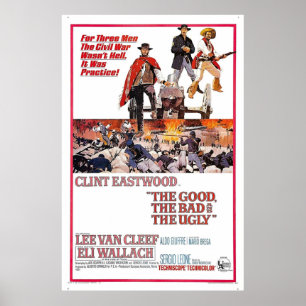 The Good The Bad and The Ugly 1966 Movie Art Poster