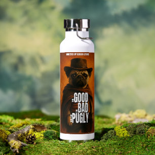The Good the Bad & the Pugly Movie Parody Water Bottle