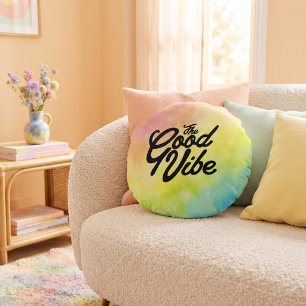 The Good Vibe Round Pillow