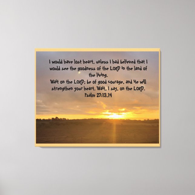 The goodness of the LORD. Canvas Print (Front)