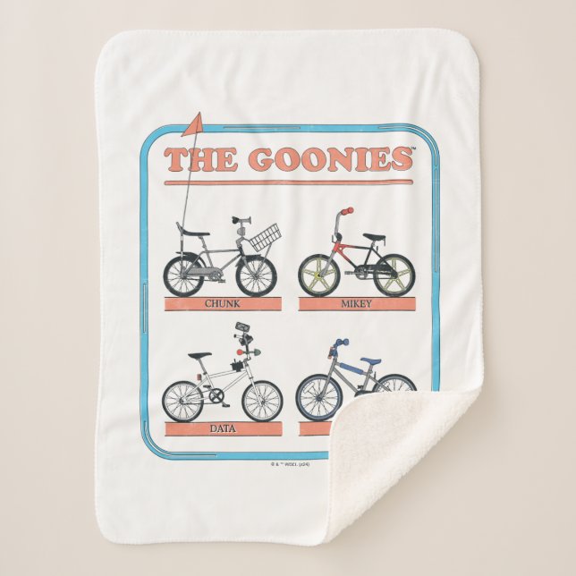 The Goonies Bicycle Chart Sherpa Blanket (Front)