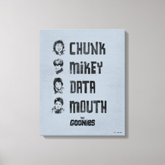 The Goonies | Chunk, Mikey, Data, Mouth Canvas Print