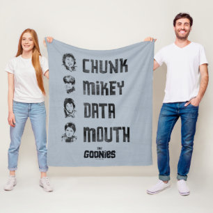 The Goonies   Chunk, Mikey, Data, Mouth Fleece Blanket