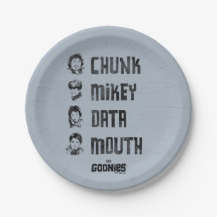 The Goonies   Chunk, Mikey, Data, Mouth Paper Plate