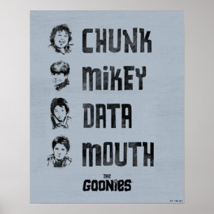 The Goonies   Chunk, Mikey, Data, Mouth Poster