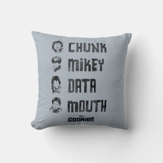 The Goonies | Chunk, Mikey, Data, Mouth Throw Pillow