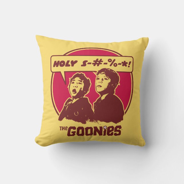 The Goonies Data Expletive Throw Pillow (Front)