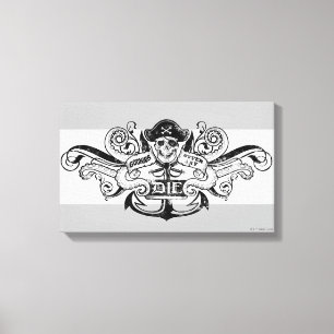 The Goonies "Never Say Die" Pirate Anchor Badge Canvas Print