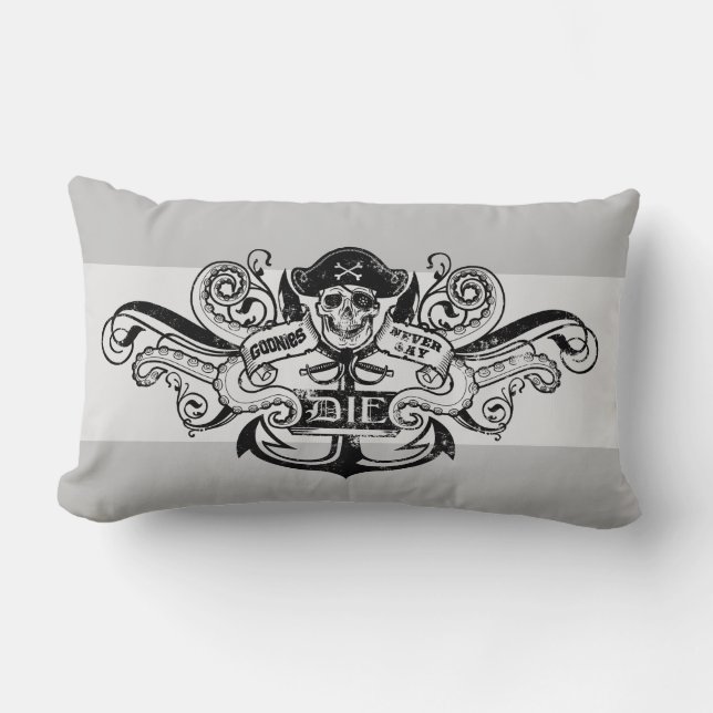 The Goonies "Never Say Die" Pirate Anchor Badge Lumbar Pillow (Front)