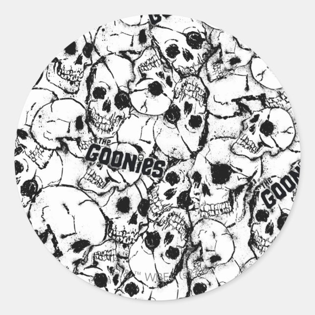 The Goonies One-Eyed Willy Skull Pattern Classic Round Sticker (Front)