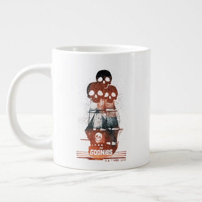 The Goonies Pirate Ship Silhouette Graphic Large Coffee Mug (Left)