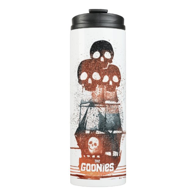 The Goonies Pirate Ship Silhouette Graphic Thermal Tumbler (Front)