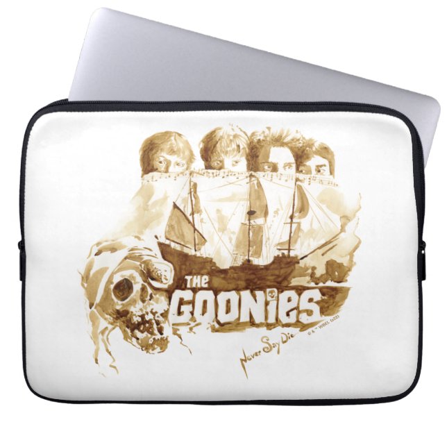 The Goonies Pirate Ship Watercolor Graphic Laptop Sleeve (Front)