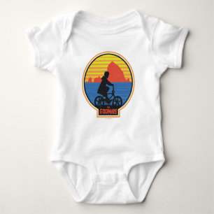 The Goonies Retro Mikey Riding Bike Graphic Baby Bodysuit