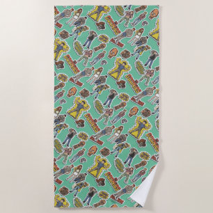The Goonies Retro Sticker Pattern Beach Towel