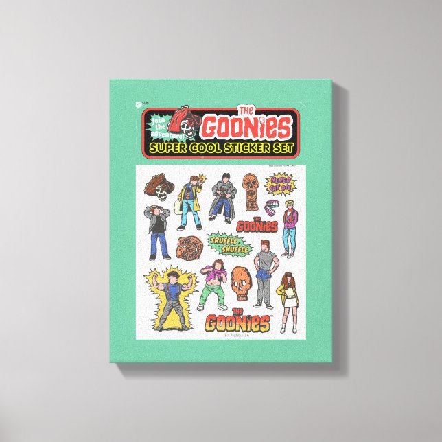 The Goonies Retro Sticker Sheet Graphic Canvas Print (Front)