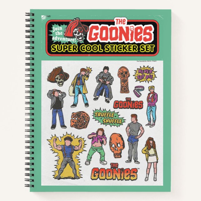 The Goonies Retro Sticker Sheet Graphic Notebook (Front)