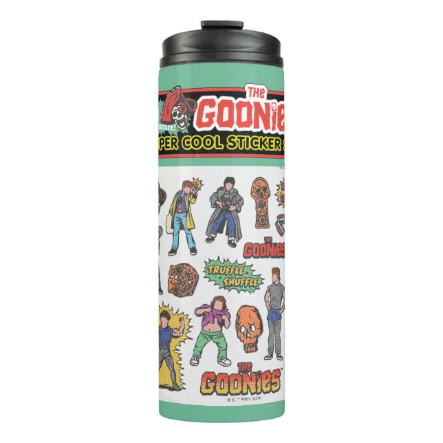 The Goonies Retro Sticker Sheet Graphic Thermal Tumbler (Front)