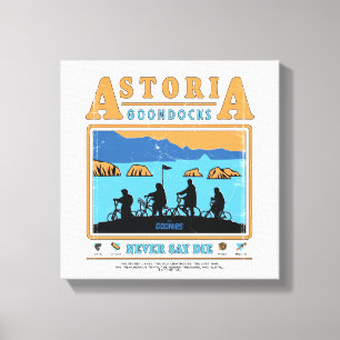 The Goonies Silhouettes Over Astoria Goondocks Canvas Print