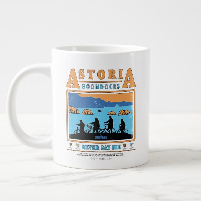 The Goonies Silhouettes Over Astoria Goondocks Large Coffee Mug (Left)