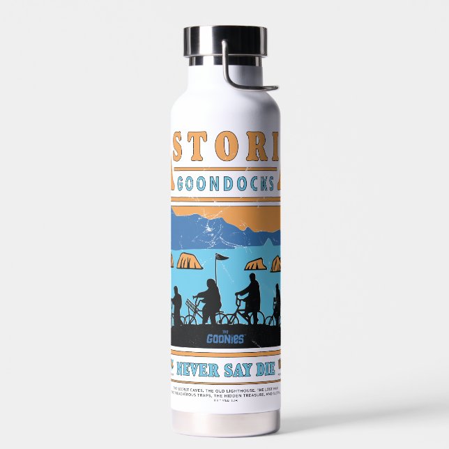 The Goonies Silhouettes Over Astoria Goondocks Water Bottle (Left)
