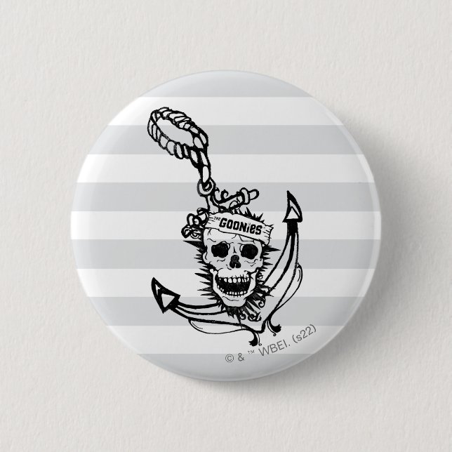 The Goonies Skull & Anchor Graphic 2 Inch Round Button (Front)