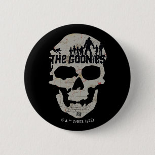 The Goonies Skull Silhouette Graphic 2 Inch Round Button